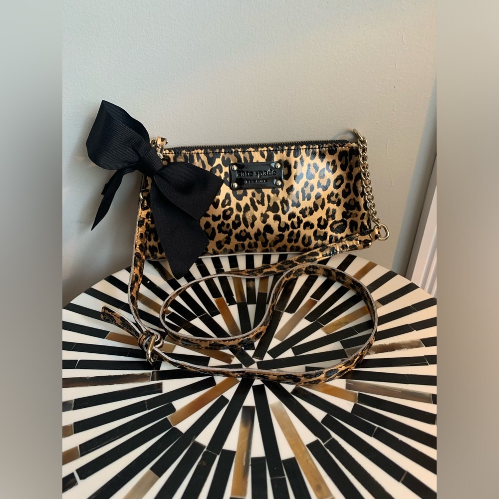 KATE SPADE leopard print bow bag
